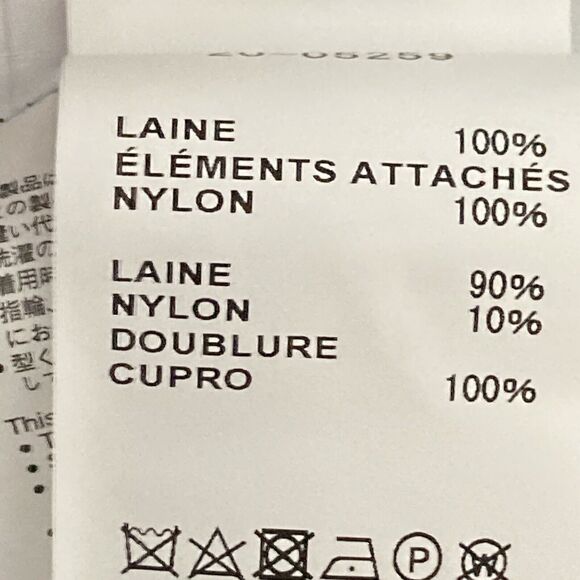 Sacai Draped Back Double Breast Coat Womens Medium Navy Black Military Knit Wool - Picture 11 of 12